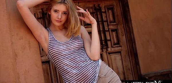  Cute blonde teen wants you to watch her masturbate to an orgasm